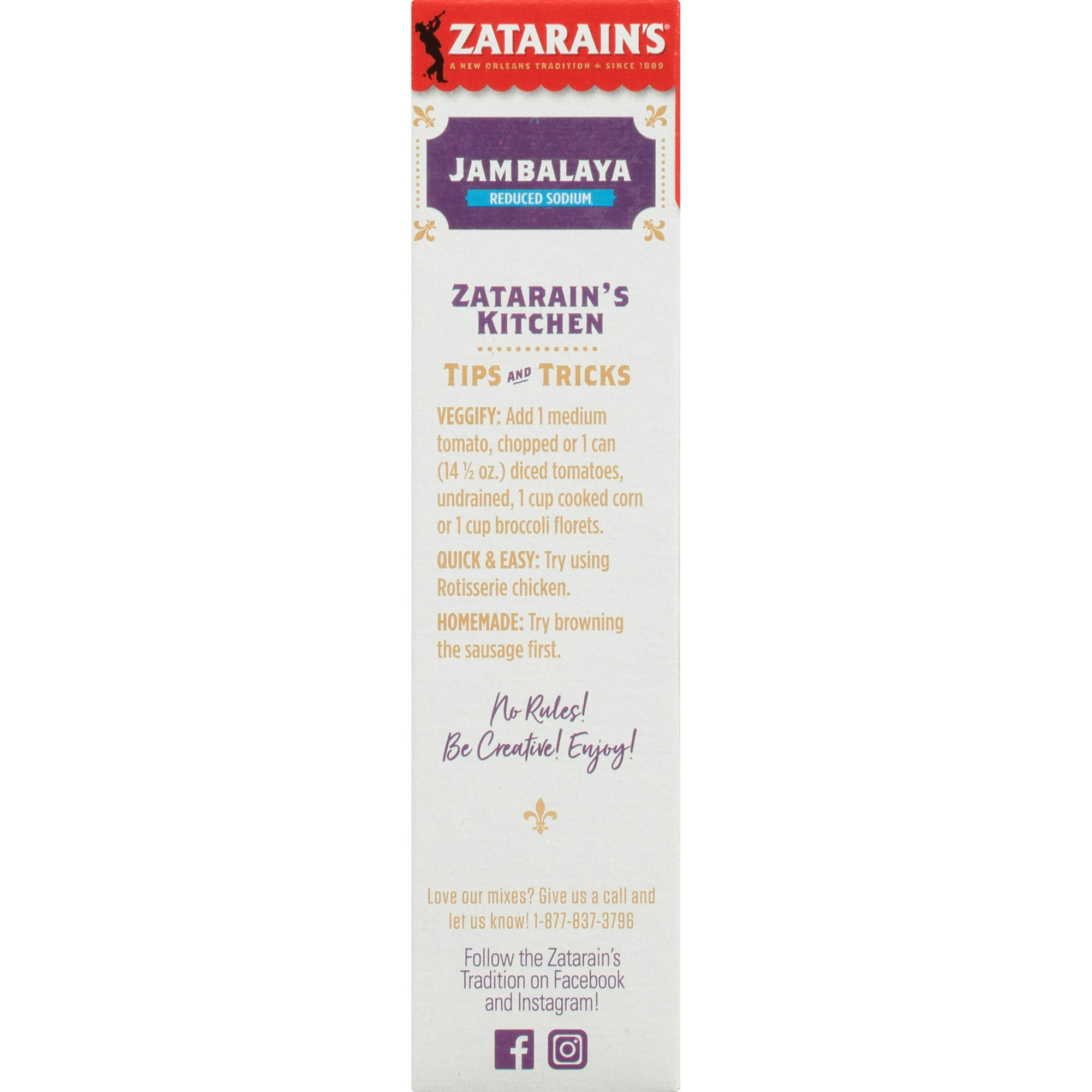 Zatarain's Reduced Sodium Jambalaya, 8.0 oz Box