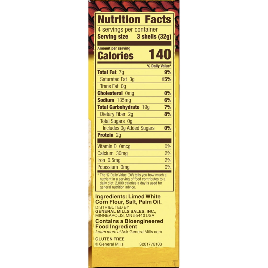 Old El Paso Crunchy White Corn Taco Shells, Gluten Free, 12 Ct., 4.6 oz.