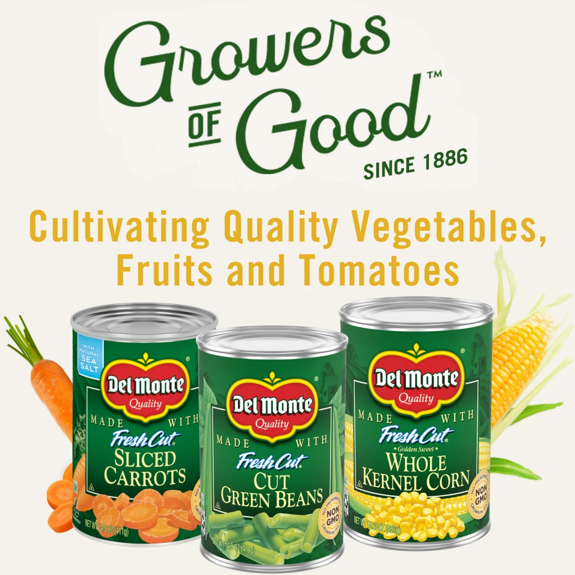 Del Monte Summer Crisp White Shoepeg Corn, Sweet Summer Crisp White Corn, 11 oz Can, Canned Vegetables
